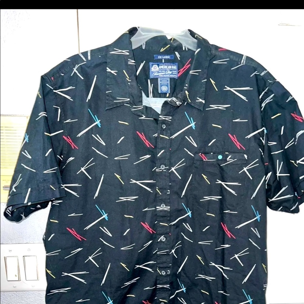Multi splatter paint  button down shirt